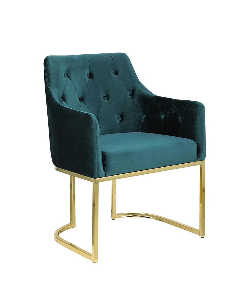 Streamdale Furniture Opulent Jewel-Toned Armchair with Gold Accents