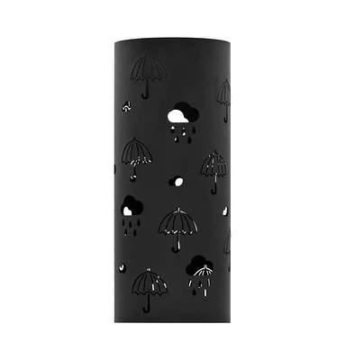 vidaXL Umbrella Stand Umbrellas Steel Black