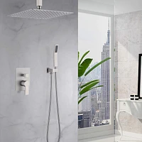 Streamdale Furniture 12 Inch Bathroom Rain Shower Combo Set With Hand Shower