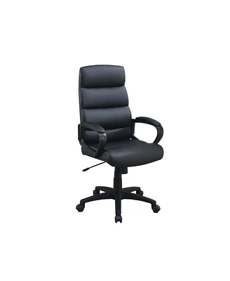 Simplie Fun High-Back Adjustable Height Office Chair In Black
