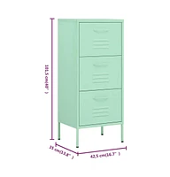 vidaXL Storage Cabinet Mint 16.7"x13.8"x40" Steel