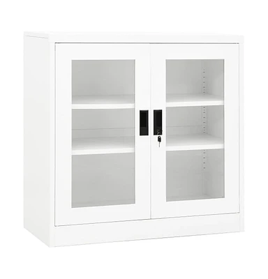 vidaXL Office Cabinet White 35.4"x15.7"x35.4" Steel