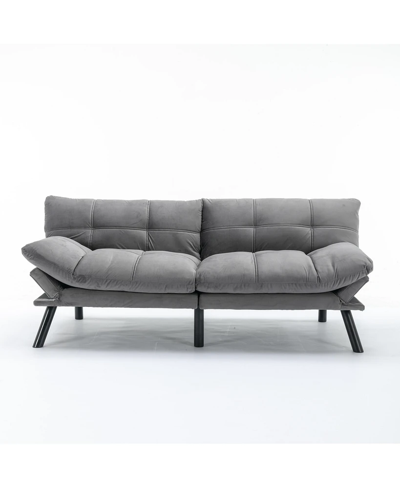 Light Grey Convertible Folding Modern sofa Bed