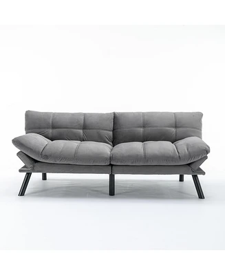 Light Grey Convertible Folding Modern sofa Bed