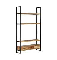 vidaXL Bookshelf 46.5"x11.8"x78.7" Solid Rough Mango Wood