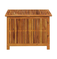 vidaXL Patio Storage Box 29.5"x29.5"x22.8" Solid Acacia Wood