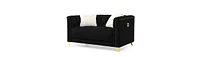 Streamdale Furniture Russell 2 Piece Living Room Set Black