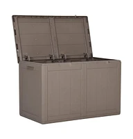 vidaXL Patio Storage Box 47.6 gal Brown Pp Rattan