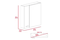 Sines Medicine Cabinet, Four Internal Shelves, Double Door - Light