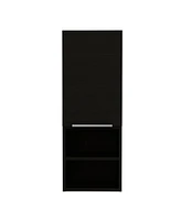 Simplie Fun Kingston Rectangle 2-Shelf Medicine Cabinet Black Wengue