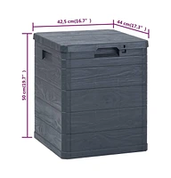 vidaXL Patio Storage Box 23.8 gal Anthracite