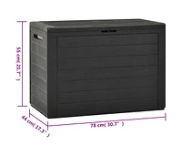 vidaXL Patio Storage Box Anthracite 38.7"x17.3"x21.7"