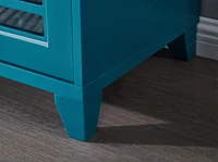 60" Sideboard Buffet Table With 2 Doors, Storage Cabinet With Adjustable Shelves, Teal