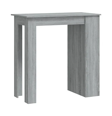 vidaXL Bar Table with Storage Rack Gray Sonoma 40.2"x19.7"x40.7" Engineered Wood