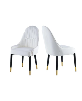 Simplie Fun Leatherette Dining Chairs, Set of 2