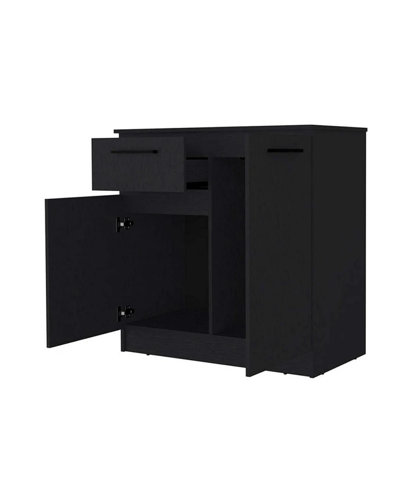 Simplie Fun Loonam 2-Door 1-Drawer Dresser Black