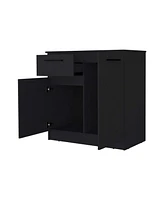 Streamdale Furniture Loonam 2-Door 1-Drawer Dresser Black