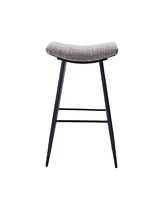 Simplie Fun Linen Upholstered Bar Stools Set, 2-Pack