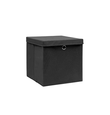 vidaXL Storage Boxes with Covers 4 pcs 11"x11"x11