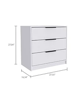 Streamdale Furniture Cannon 3-Drawer Rectangle Dresser