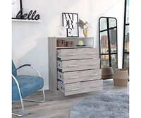 Dover 4-Drawer Rectangle Dresser Light