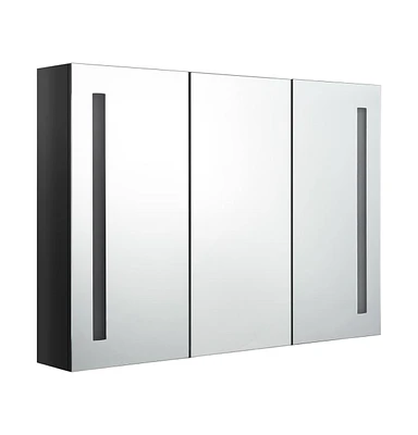 vidaXL Led Bathroom Mirror Cabinet 35"x5.5"x24.4" Shining