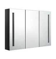 vidaXL Led Bathroom Mirror Cabinet 35"x5.5"x24.4" Shining