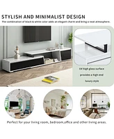 Rectangle Tv Stand, 2 Drawers, 1 Cabinet, Up to 100"