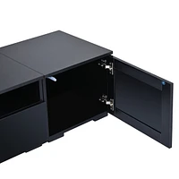 Modern Rattan Entertainment Center for Up to 90" TVs