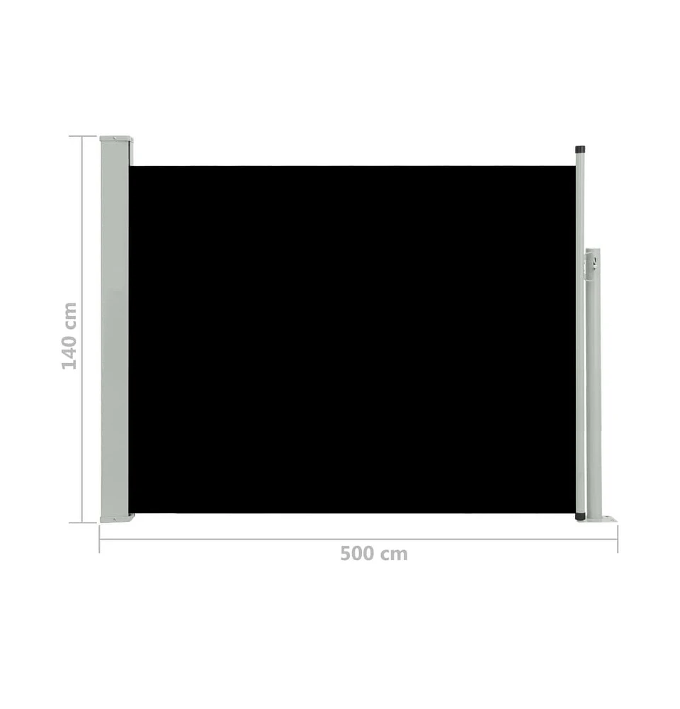 vidaXL Patio Retractable Side Awning 55.1"x196.9