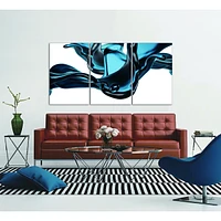 Simplie Fun Abstract Liquid In 3 Piece Acrylic Wall Art (36 H X 72 W)