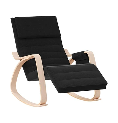 vidaXL Rocking Chair Black Fabric