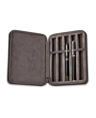 Bey-Berk Genuine Leather Five Pen Storage Case