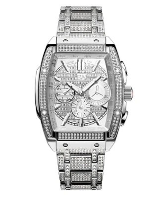 Jbw Men's Echelon Platinum Series Diamond (3 ct. t.w.) Stainless Steel Watch, 41Mm