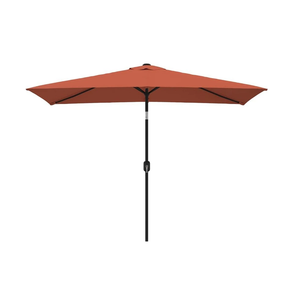 vidaXL Outdoor Parasol with Metal Pole 118"x78.7" Terracotta