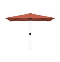 vidaXL Outdoor Parasol with Metal Pole 118"x78.7" Terracotta