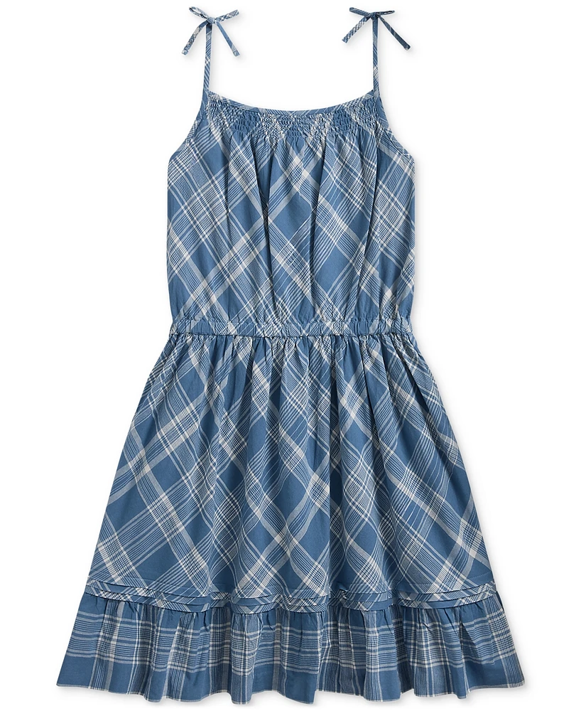 Polo Ralph Lauren Big Girls Plaid Cotton Madras Dress