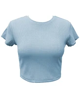 Id Ideology Women's Cropped Rib-Knit T-Shirt, Created for Macy's