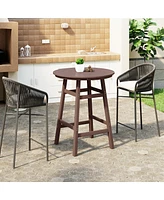 WestinTrends Outdoor 35" Hdpe Round Patio Bar Height Table