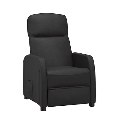 vidaXL Reclining Chair Black Faux Leather