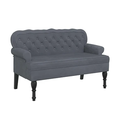 vidaXL Bench with Backrest Dark 47"x25.4"x29.5" Velvet