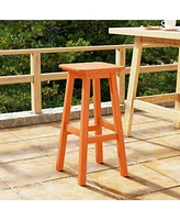 WestinTrends 29" Hdpe Outdoor Patio Square Backless Bar Stool