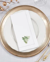 Saro Lifestyle Pine Forest Embroidered Napkin Set of 6, 20"x20"