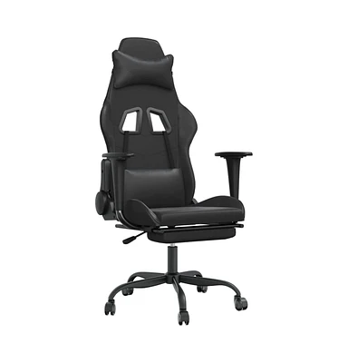 vidaXL Gaming Chair with Footrest Faux Leather