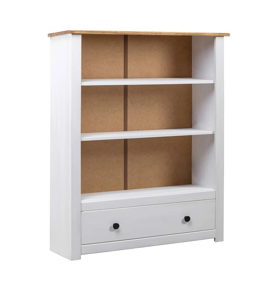 vidaXL Bookcase 31.5"x13.8"x43.3" Solid Pine Wood Panama Range