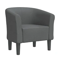 vidaXL Tub Chair Dark Gray Fabric