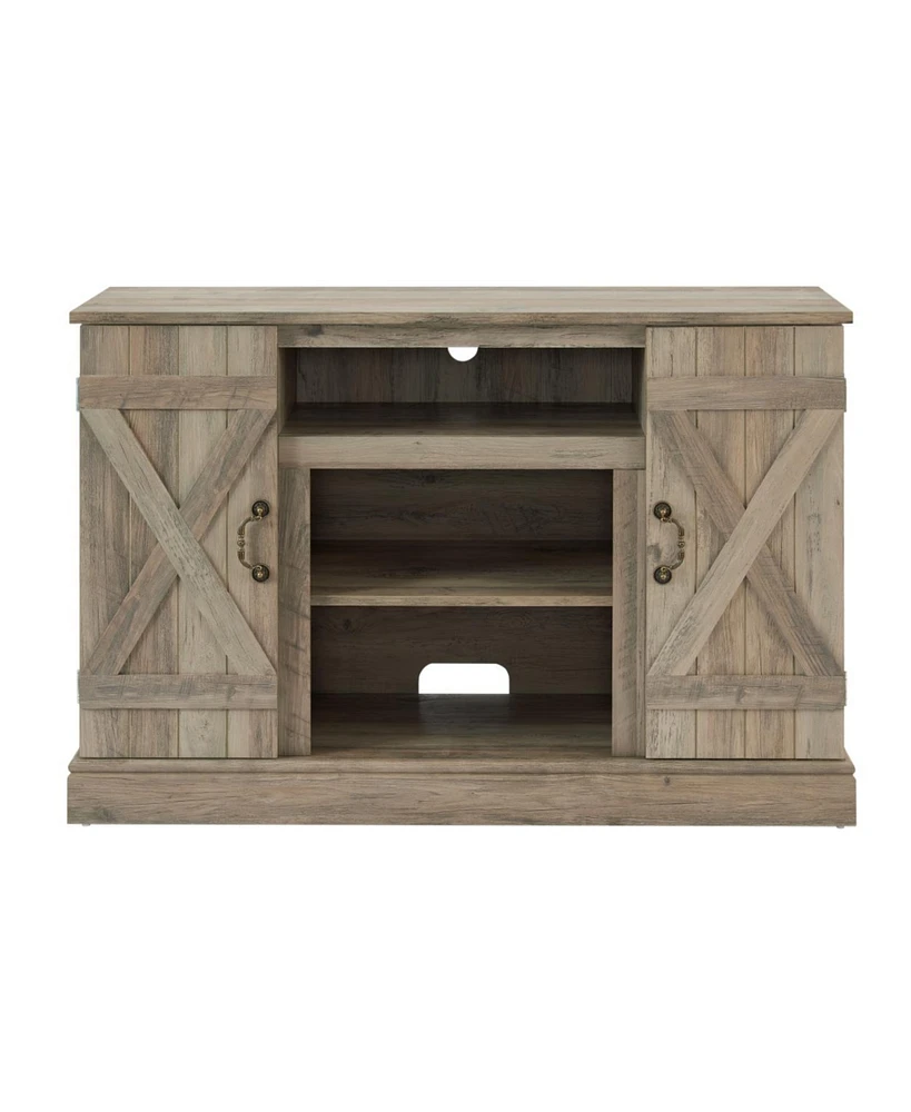 Simplie Fun Farmhouse Tv Stand with Open/Closed Storage, 47" Wide