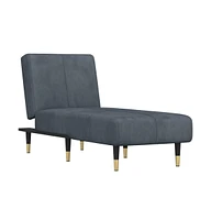 vidaXL Chaise Longue Dark Gray Velvet