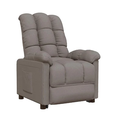 vidaXL Recliner Taupe Fabric