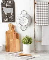 Design Imports Gingham Check Kitchen Collection, Gray, Dishtowel Set